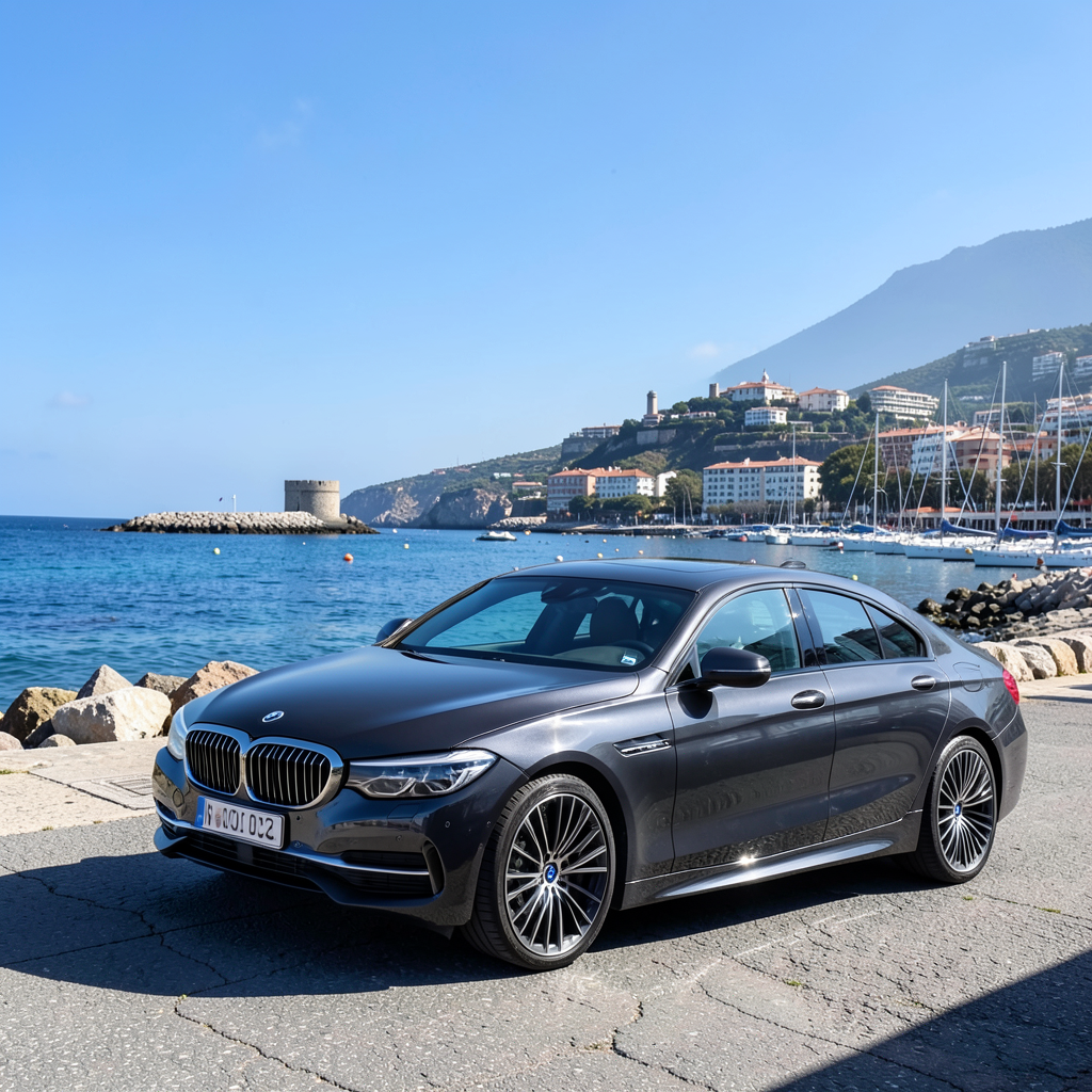 Coche de lujo con conductor en la Playa de la Concha